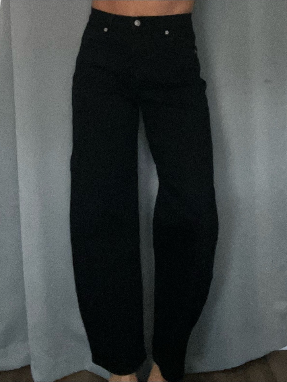 ROLLA'S Black Wide-Leg High-Rise Jeans
